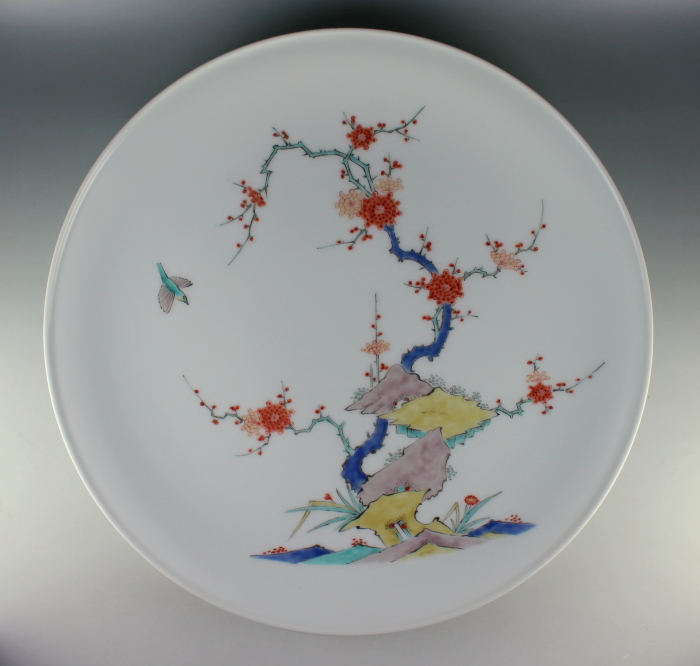 錦　花鳥文　陶額